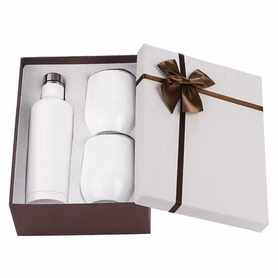 Doppelwandiges Edelstahl-Isolierflaschen-Geschenkset